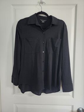 Club Monaco Black Button Down Shirt